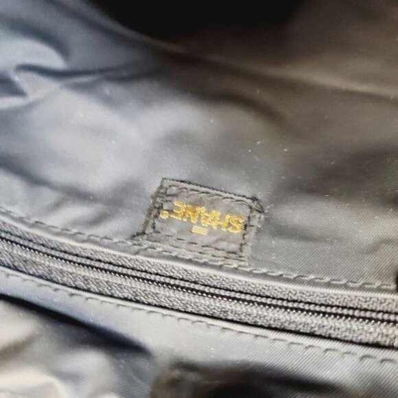 Vintage 90s Y2K Black Vegan Leather Croc Embossed Shoulder Bag - Picture 7 of 16